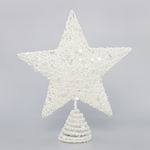 206318 Κορυφη Plastic Christmas Decorative Star 2pcs White