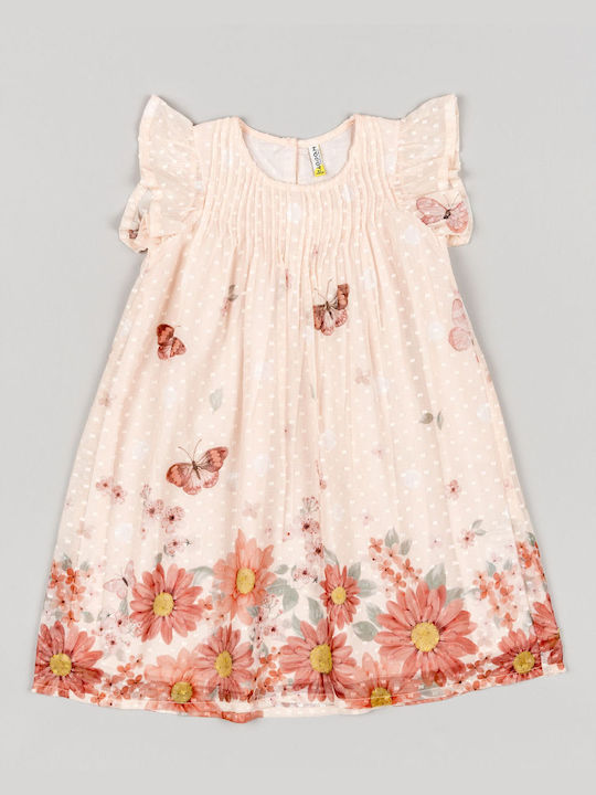 Losan Παιδικό Φόρεμα Floral Ροζ