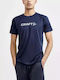 Craft Ανδρικό Αθλητικό T-shirt Κοντομάνικο Μπλε