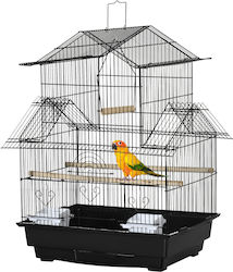 Pawhut Κλουβί Πτηνών Bird Μαύρο
