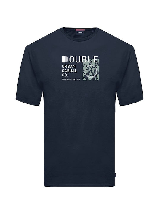Double Ανδρικό T-shirt Κοντομάνικο Navy