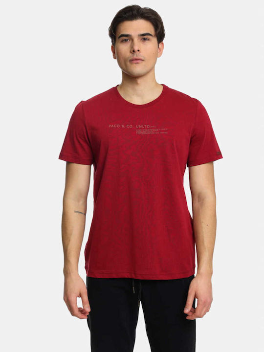 Paco & Co Herren T-Shirt Kurzarm Rot