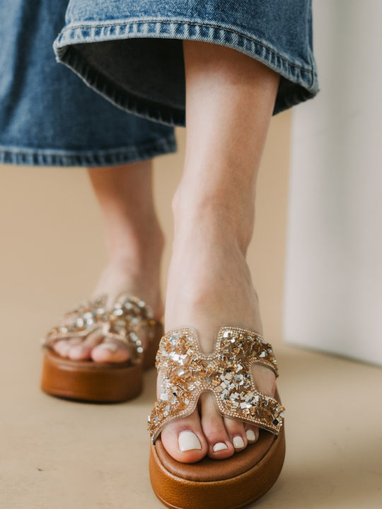The Shoemart Sandale dama Pantofi cu platformă în Aur Culoare