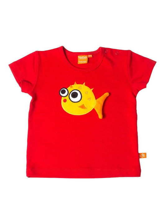 Lipfish Kids Blouse Short Sleeve red