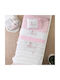 Borea Ballerina Baby Sheets Set Crib Cotton White 120x170cm 3pcs
