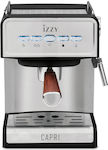 Izzy Mașină automată de cafea espresso 1000W Presiune 20bar Argint