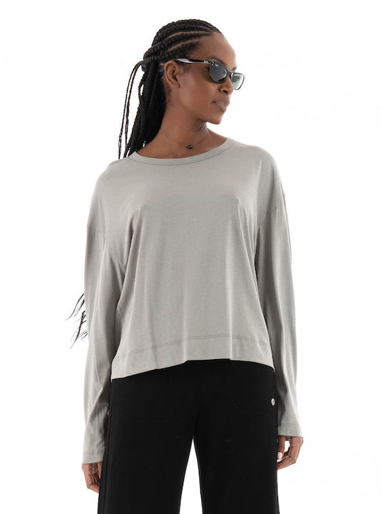 Four Minds Women's Blouse Long Sleeve Light Grey