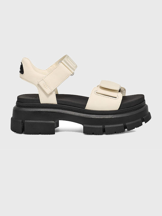 Ugg Australia Leder Damen Flache Sandalen in Ec...