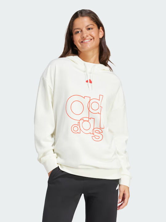 Adidas Women's Hooded Sweatshirt Beige