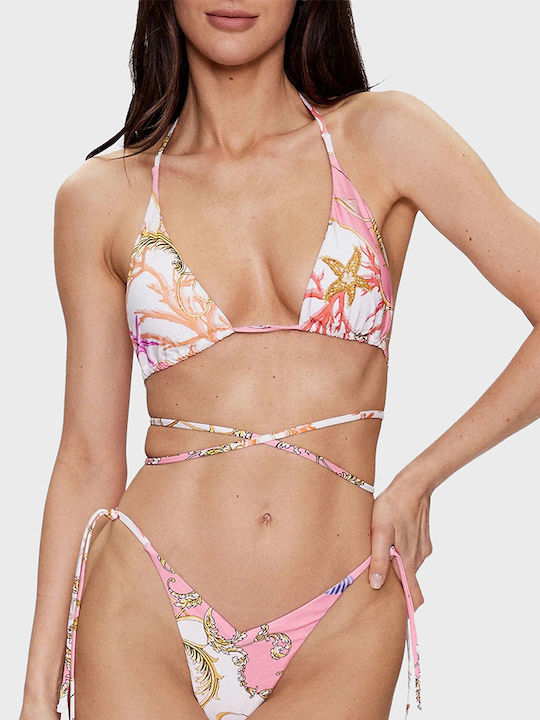 Guess Triangle Bikini Top Removable Pink