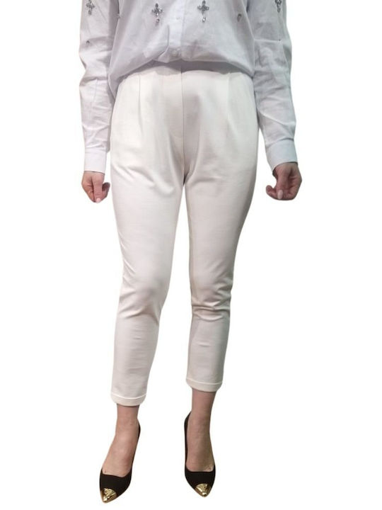 Feel Cute Damen Stoff Hose Weiß
