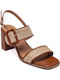 Damen Sandalen in Tabac Braun Farbe
