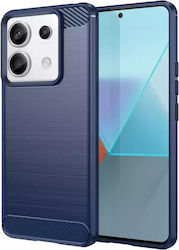 Hurtel Carbon Umschlag Rückseite Silikon Blau (Redmi Note 13 Pro+)