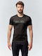 Sporty Graphic Αθλητικό T-shirt Μαύρο
