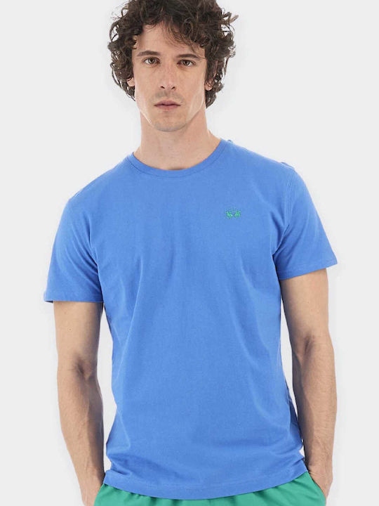 La Martina Ανδρικό T-shirt Κοντομάνικο Γαλάζιο