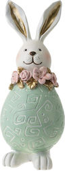 Easter polyester rabbit green 7x7x18,5cm