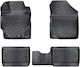 AMiO Set of Front and Rear Mats 4pcs Tray Type for Toyota Yaris 2013-2020 Black