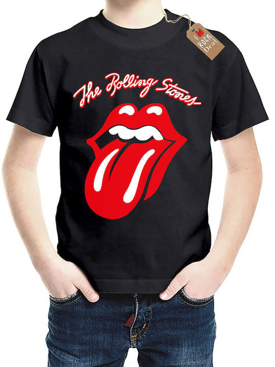 Kinderoberteile T-Shirt Schwarz Rolling Stones