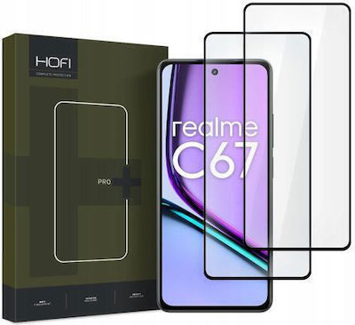 Hofi Pro+ 0.3mm Full Face Tempered Glass 2pcs Black (Realme C67)