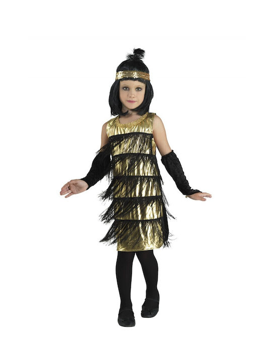 Kids Carnival Costume GOLD FLAPPER