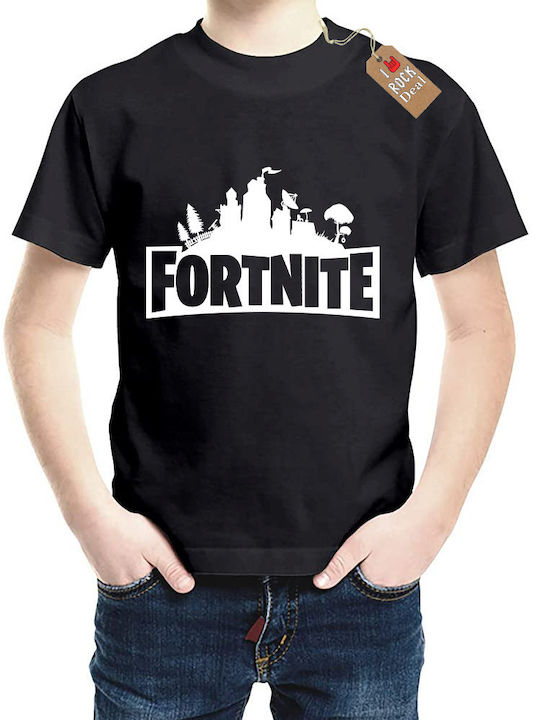 Kids T-shirt Black Fortnite