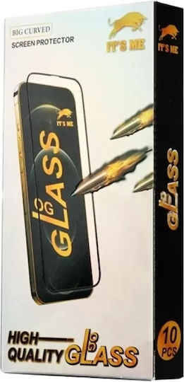 Vollkleber Vollflächig gehärtetes Glas Schwarz (Realme C51)