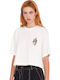 Drumstone Γυναικείο Oversized T-shirt Λευκό