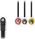 Nedis Cablu Audio 3,5 Mm Male - 3x Rca De Sex Masculin Negru 1m Cvgl22400bk10