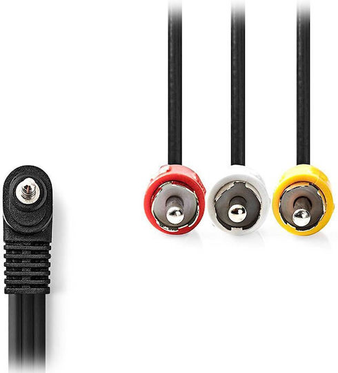 Nedis Cablu Audio 3,5 Mm Male - 3x Rca De Sex Masculin Negru 1m Cvgl22400bk10