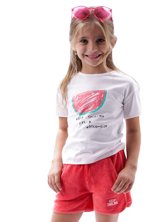 Energiers Kids Set with Shorts Summer 2pcs Sweet Coral