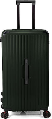 Benzi Large Travel Suitcase Green with 4 Wheels Height 78cm.