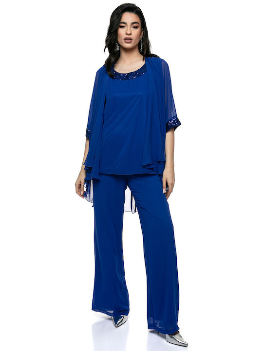 RichgirlBoudoir Women's Blue Set with Trousers