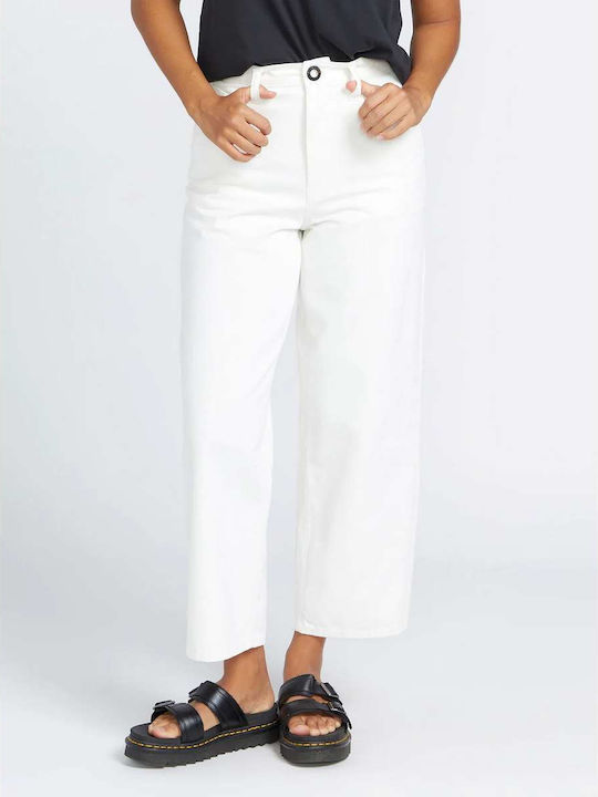 Volcom Women's Jean Trousers in Loose Fit White