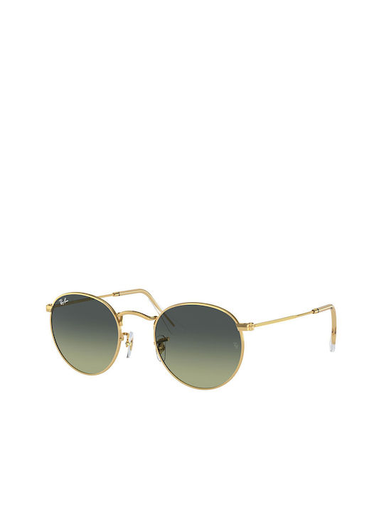 Ray Ban Sunglasses with Gold Metal Frame and Green Gradient Lens RB3447 001/BH
