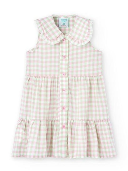 Boboli Kids Dress Checked ecru