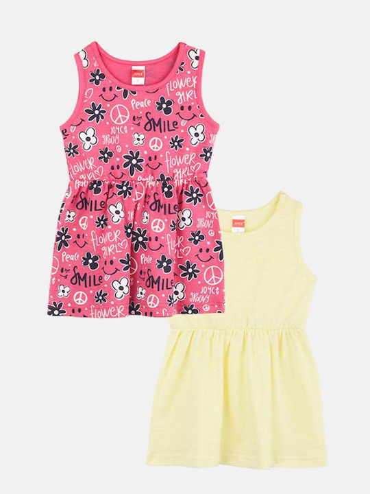 Joyce Peace Set Kinderkleider Ärmellos Fuchsia