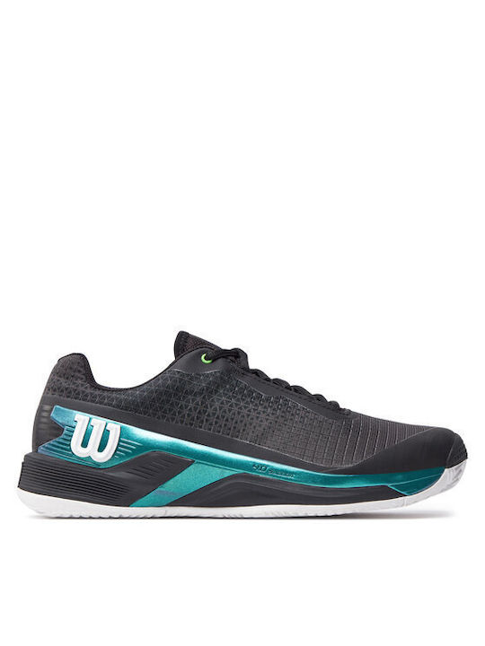 Wilson Rush Pro 4.0 Ανδρικά Παπούτσια Τένις για Χωμάτινα Γήπεδα Μαύρα