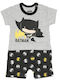 Superheroes Body pentru Bebeluși Mâneca scurta Gray