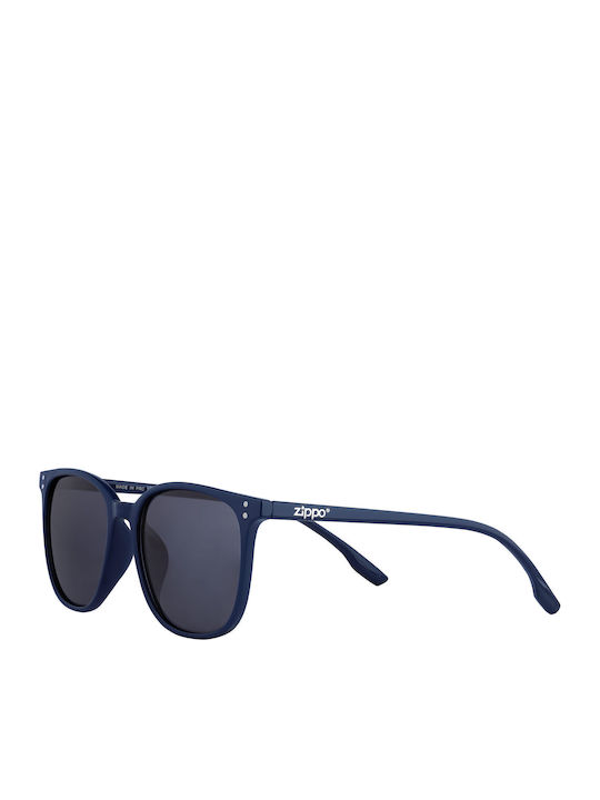 Zippo Men's Sunglasses with Blue Plastic Frame and Blue Lens OB204-7