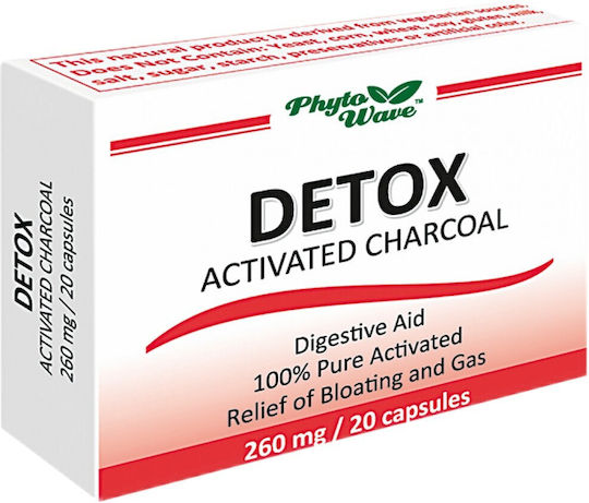 Detox Cărbune Activat 260mg 20 Capsule