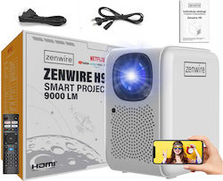 Zenwire H9 Projektor Full HD Lampe LED mit Wi-Fi und integrierten Lautsprechern Weiß