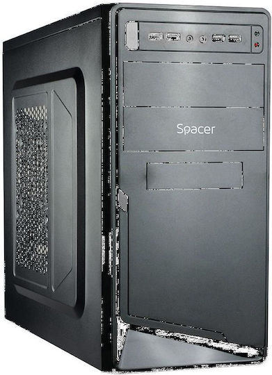 Spacer Moon Mini Tower Κουτί Υπολογιστή Μαύρο