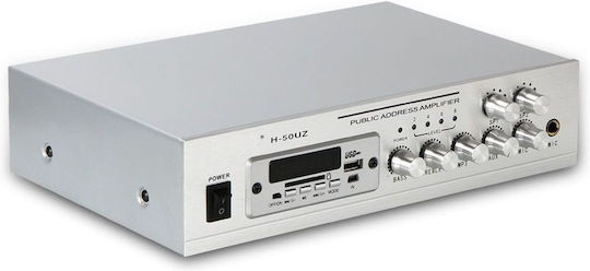Ririgao PA Power Amplifier 60W/100V Equipped with USB/FM/Bluetooth