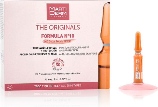 Martiderm Serum Hidratare Pentru Fata SPF30 Formula Originals N10 Pentru Tonifiere 30x2ml
