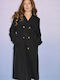 Damen Black Trenchcoat