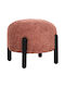 Stool For Living Room Upholstered with Fabric Ewan Pink 45x45x36cm