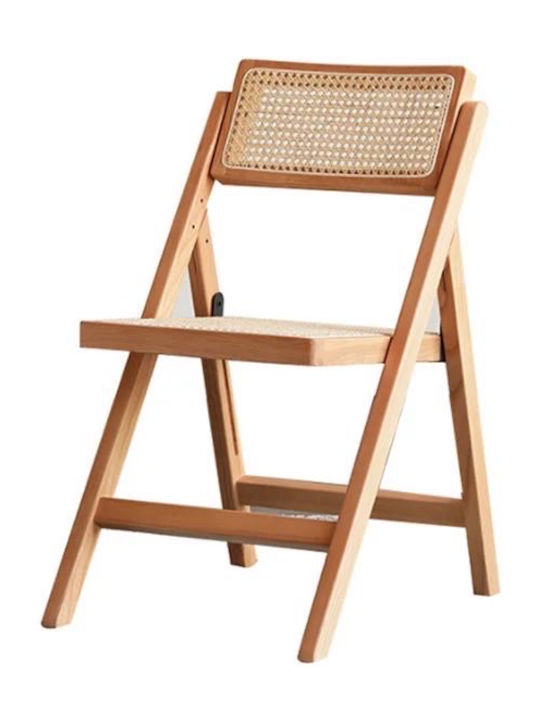 Fold Stühle Speisesaal klappbar Beige 2Stück 46x50x82cm