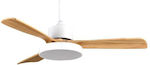 Eurolamp Ceiling Fan 122cm with Light and Remote Control Brown