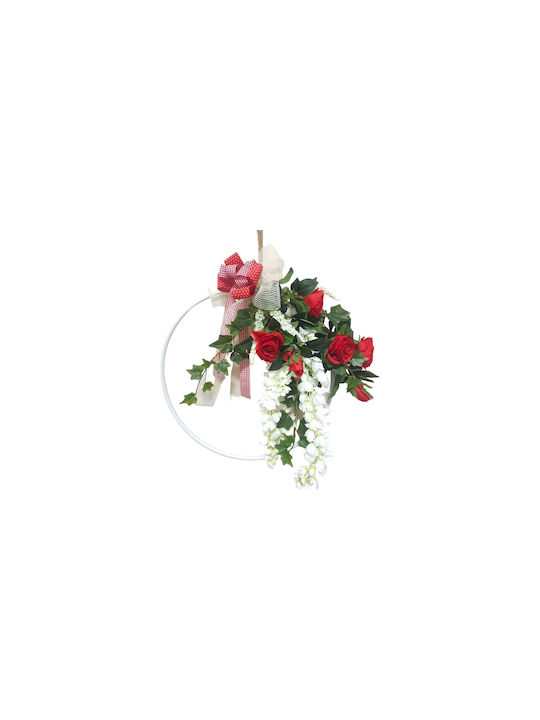 Ambalaz Wreath from Artificial Plants White 40cm 1pcs