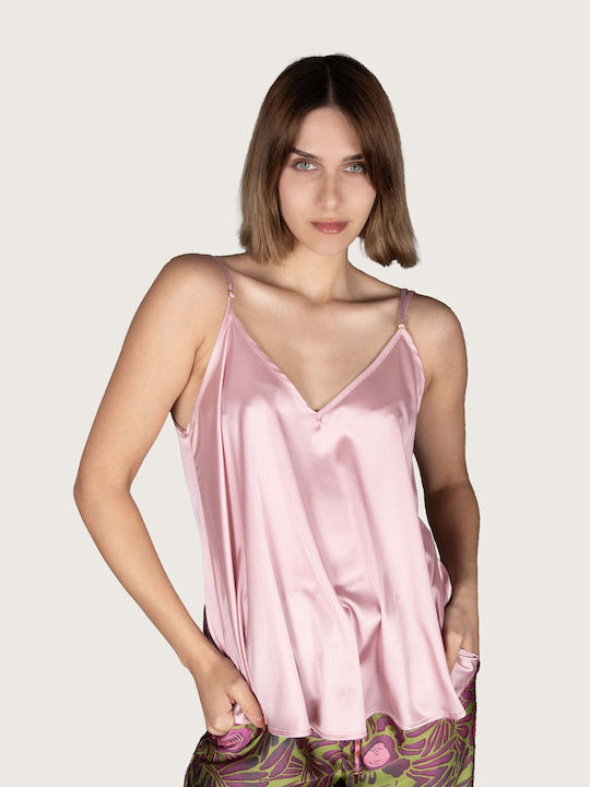 Innocent Damen Bluse Satin mit Trägern Rosa